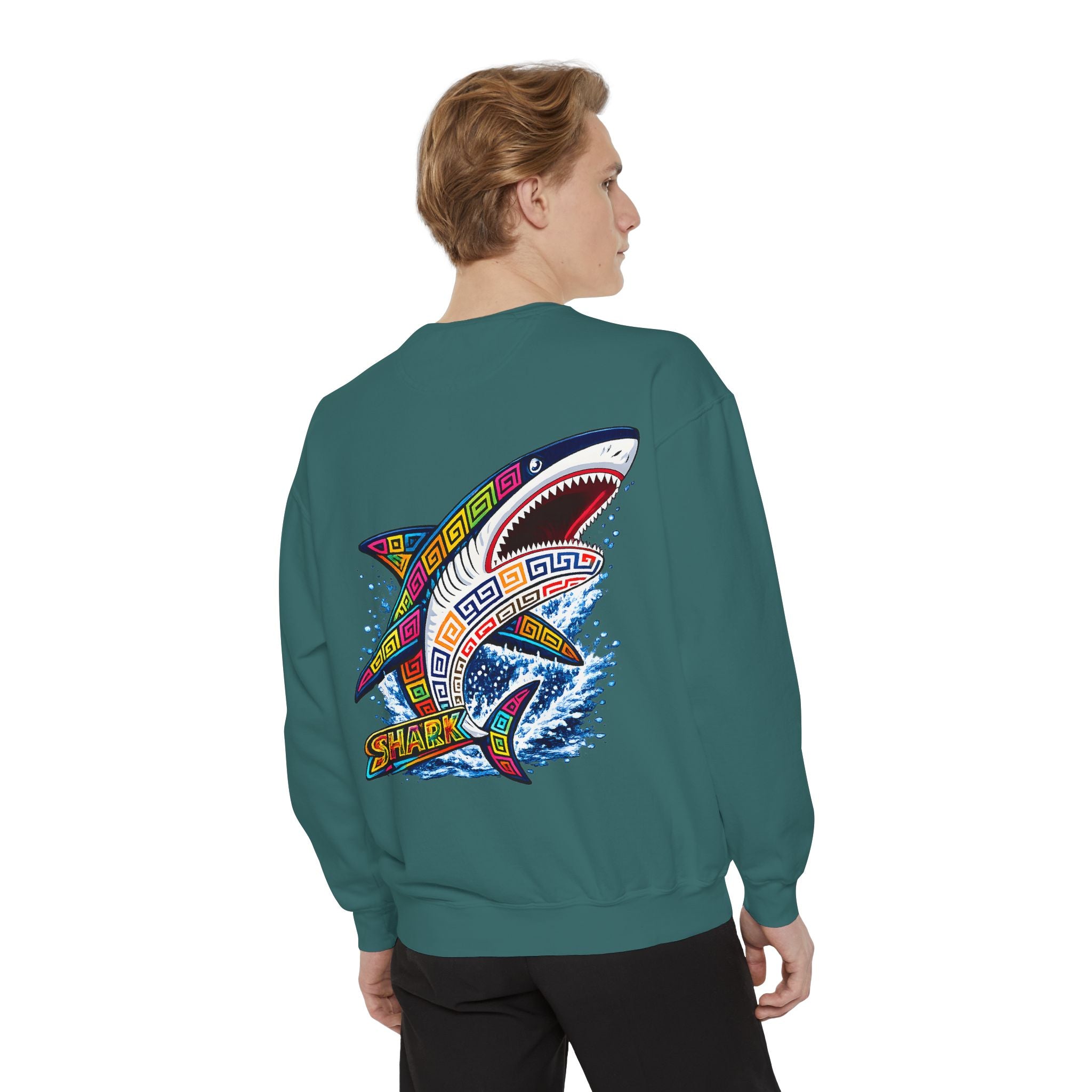 Colorful Tribal Shark Sweatshirt