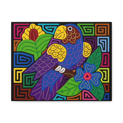 Colorful Parrot Canvas Art — Vibrant Tropical Bird Wall Décor (Matte Stretched)