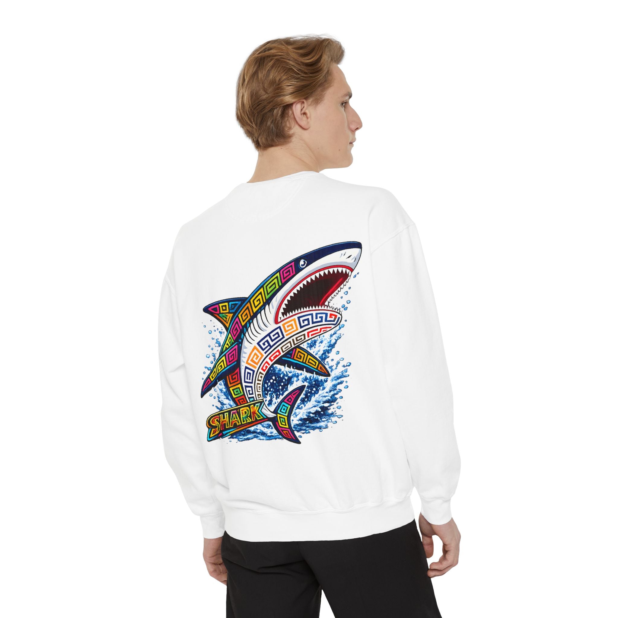 Colorful Tribal Shark Sweatshirt