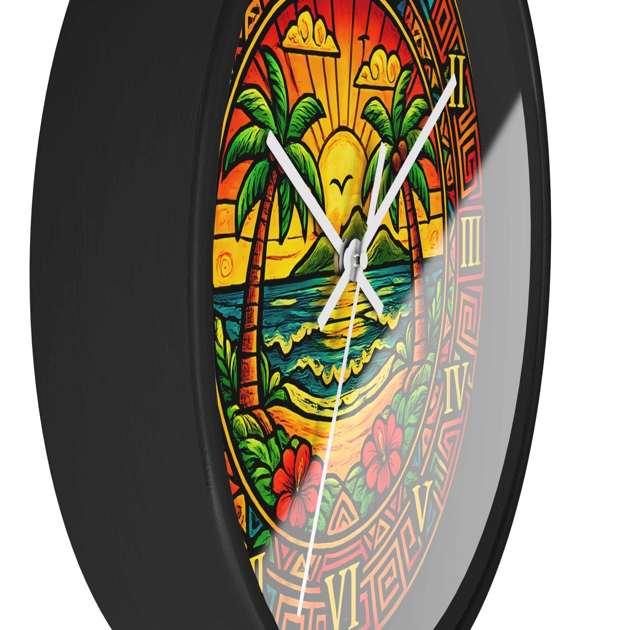 Colorful Hummingbird Mandala Wall Clock — Vibrant Tropical Decorative Clock