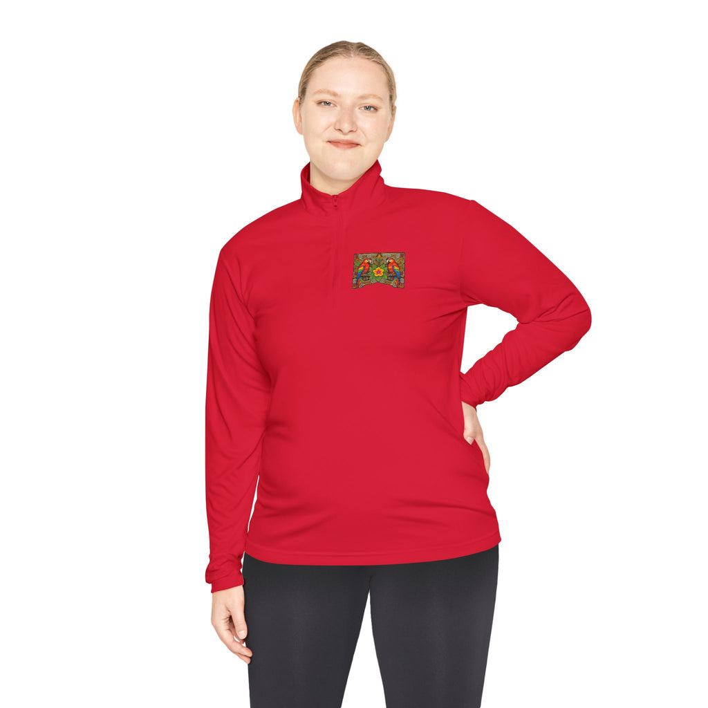 Autumn Poppies Quarter-Zip Pullover