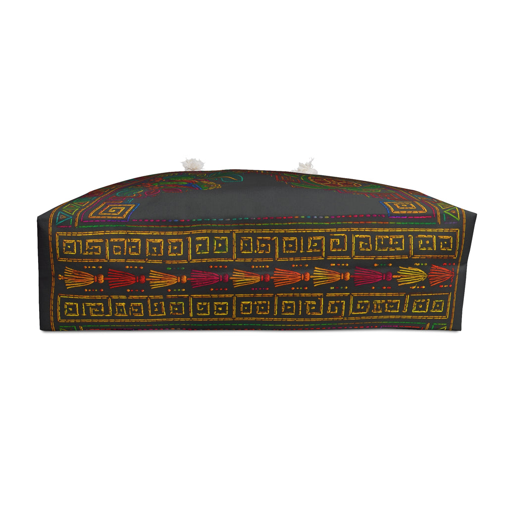 Tropical Parrot & Turtle Weekender Bag — Boho Beach Travel Tote