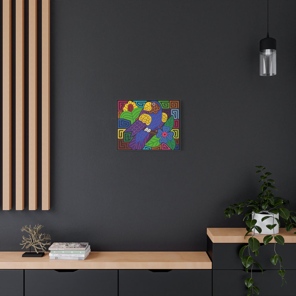 Colorful Parrot Canvas Art — Vibrant Tropical Bird Wall Décor (Matte Stretched)