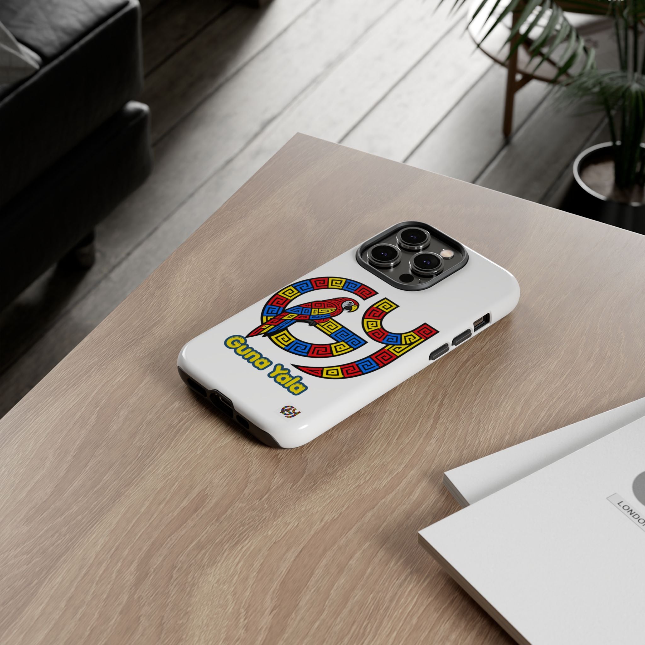 Guna Yala Parrot Phone Case — Colorful Indigenous Geometric Design