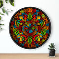 Copy of Colorful Hummingbird Mandala Wall Clock — Vibrant Tropical Decorative Clock