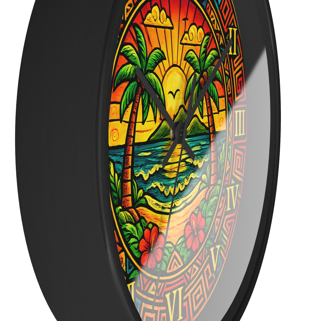 Colorful Hummingbird Mandala Wall Clock — Vibrant Tropical Decorative Clock