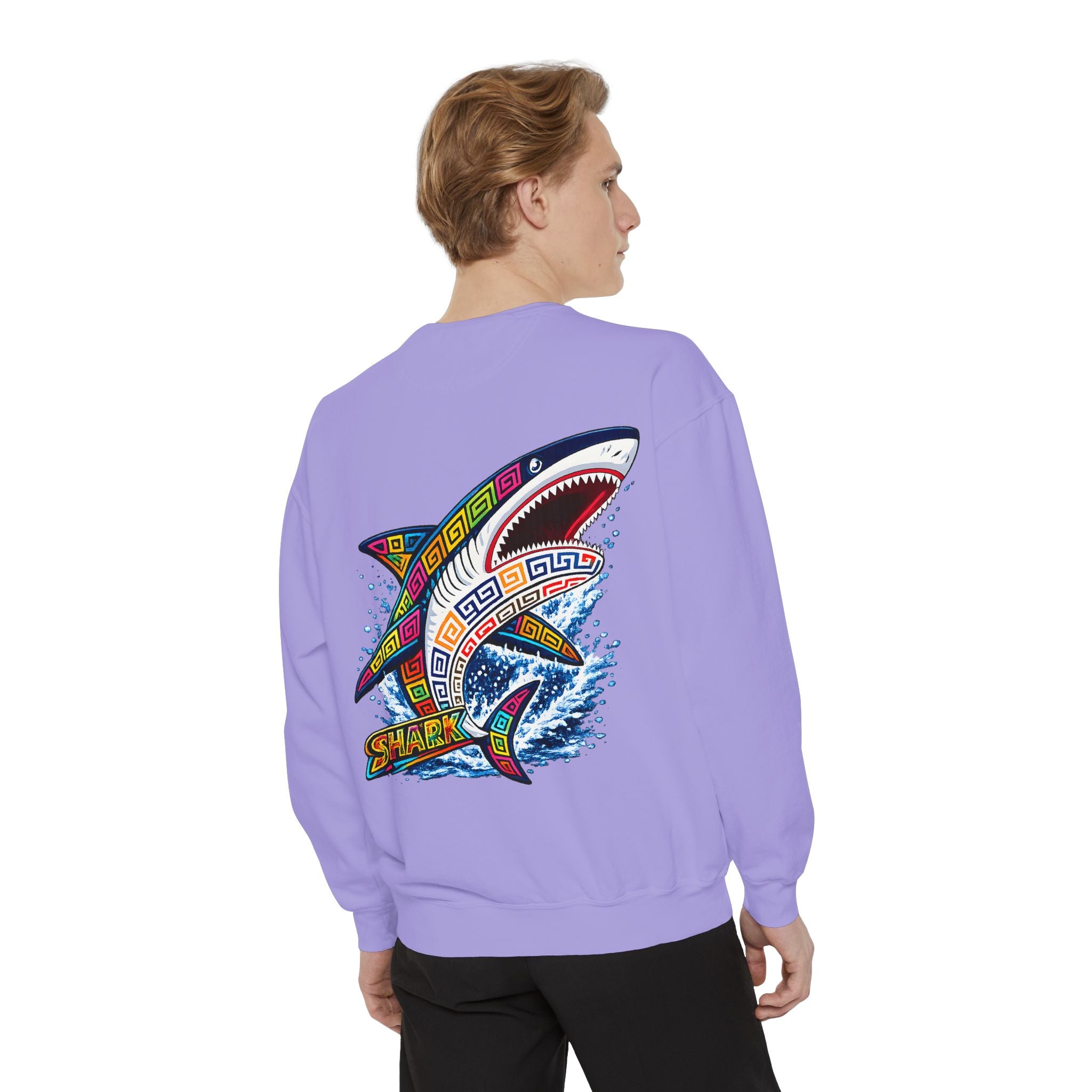 Colorful Tribal Shark Sweatshirt