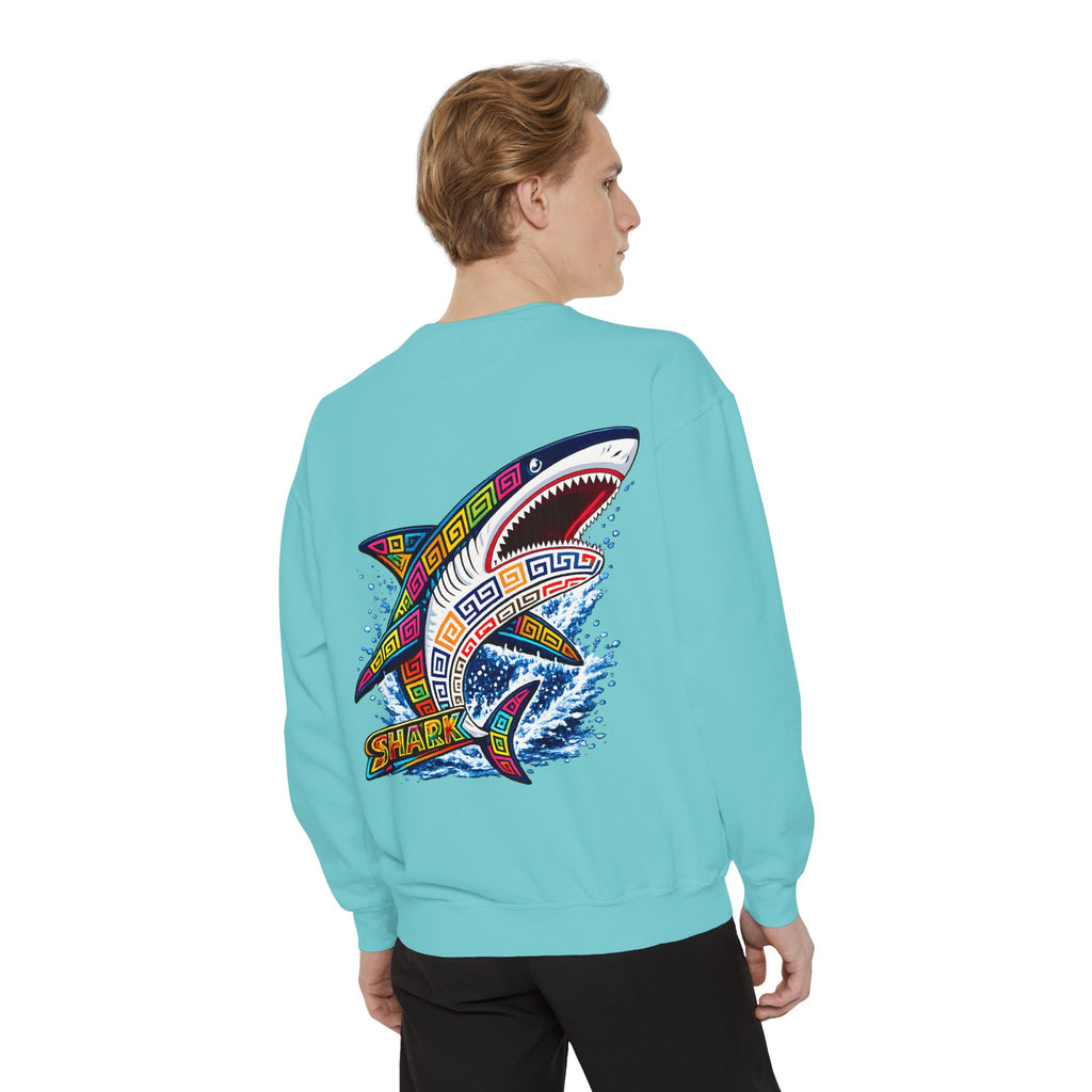 Colorful Tribal Shark Sweatshirt