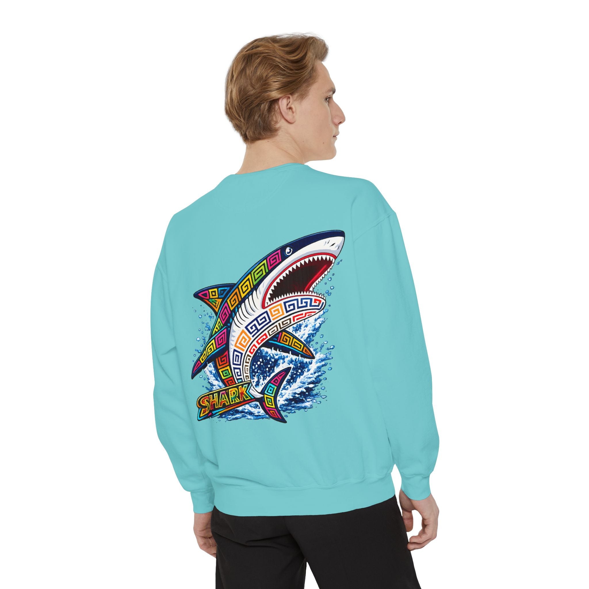 Colorful Tribal Shark Sweatshirt
