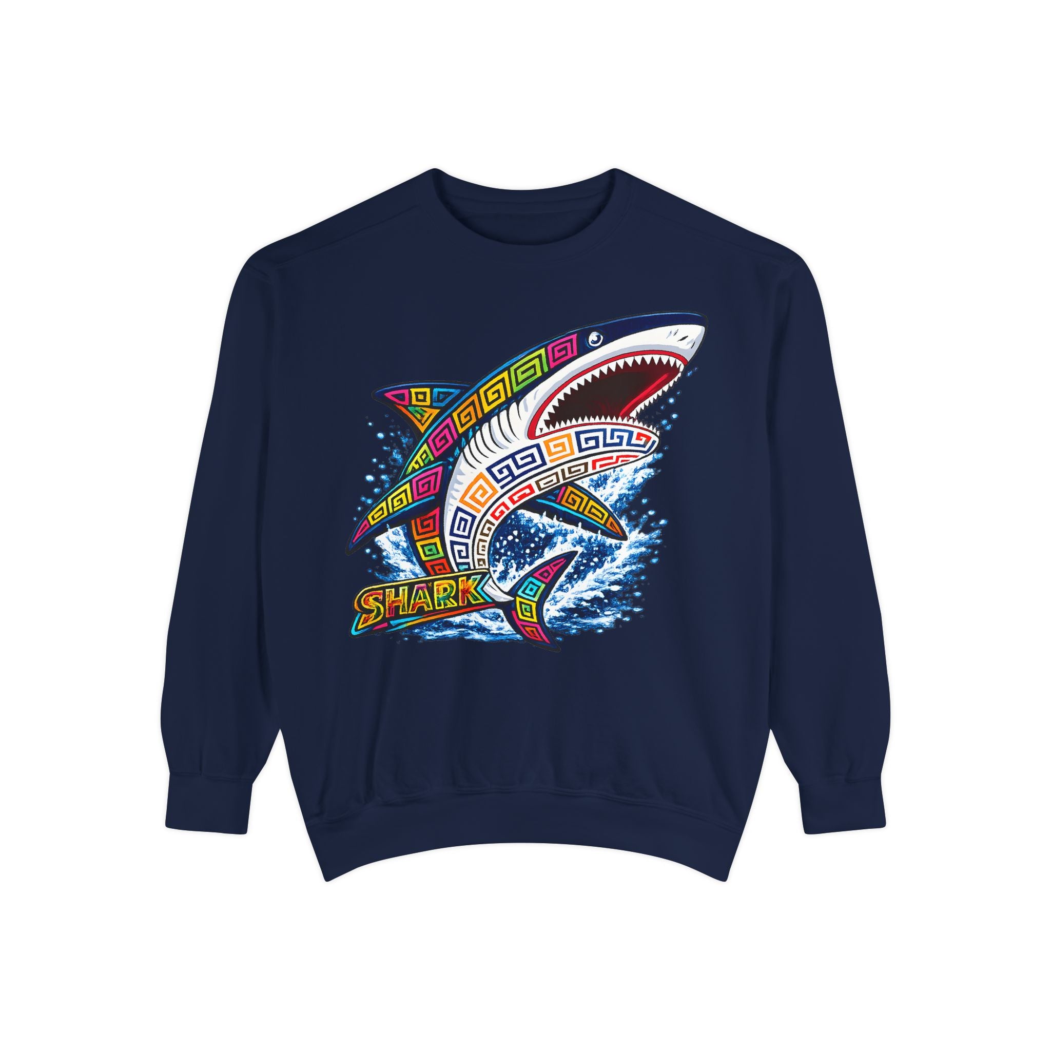 Colorful Tribal Shark Sweatshirt