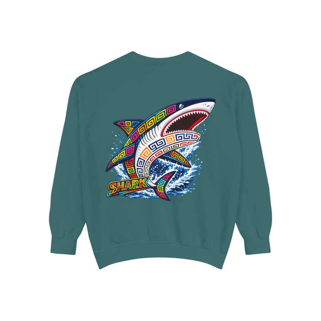 Colorful Tribal Shark Sweatshirt