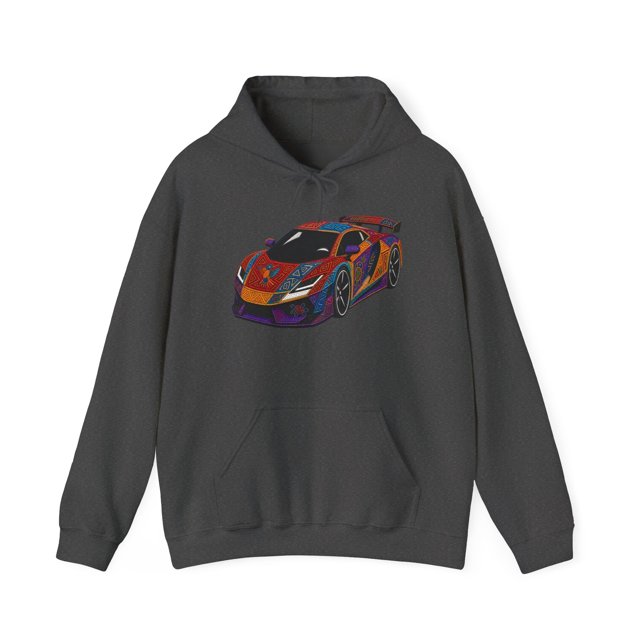 Racing Supercar Hoodie - Vibrant Retro Sports Car Graphic
