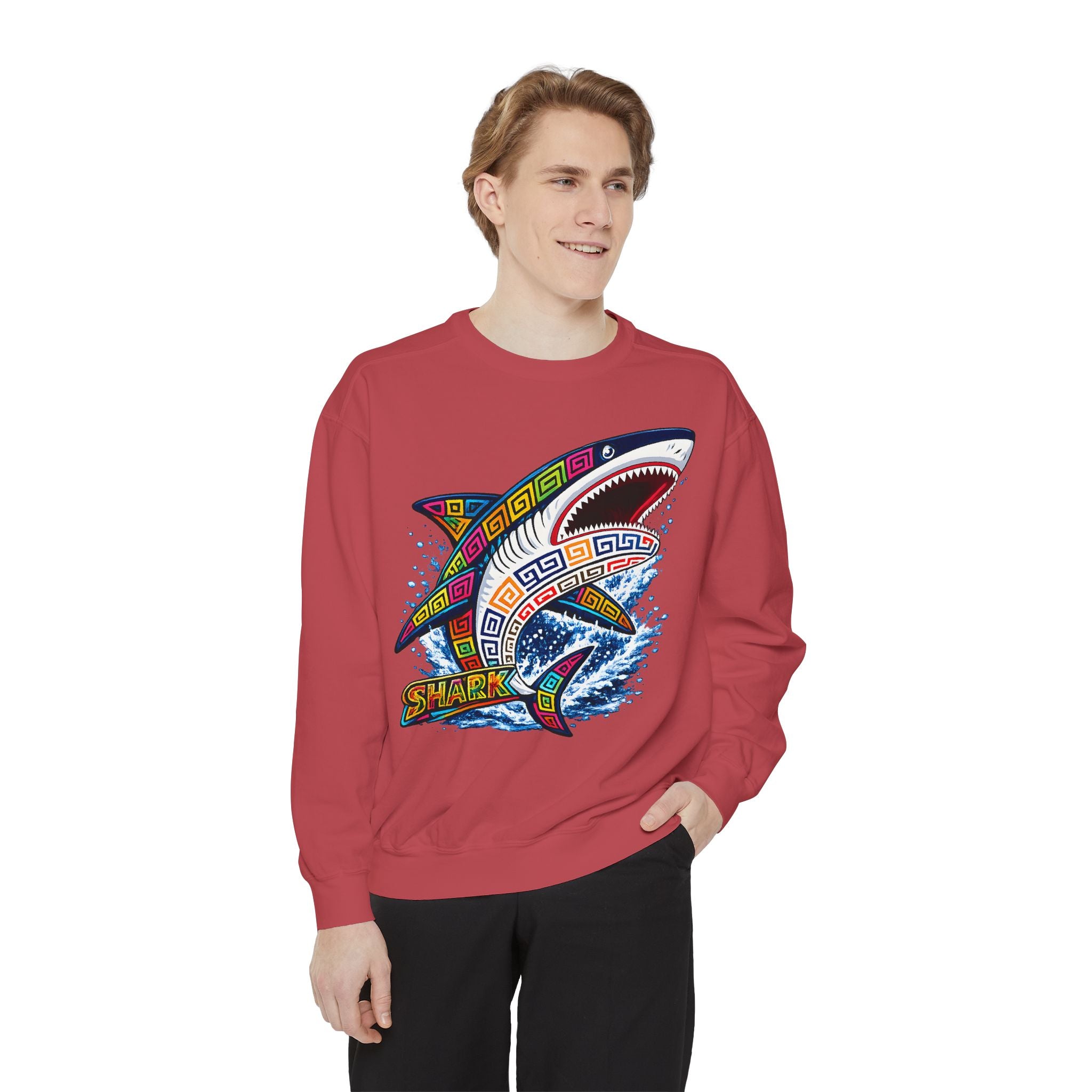 Colorful Tribal Shark Sweatshirt