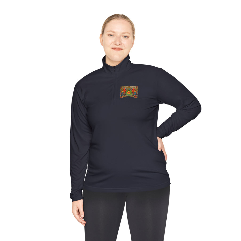 Autumn Poppies Quarter-Zip Pullover