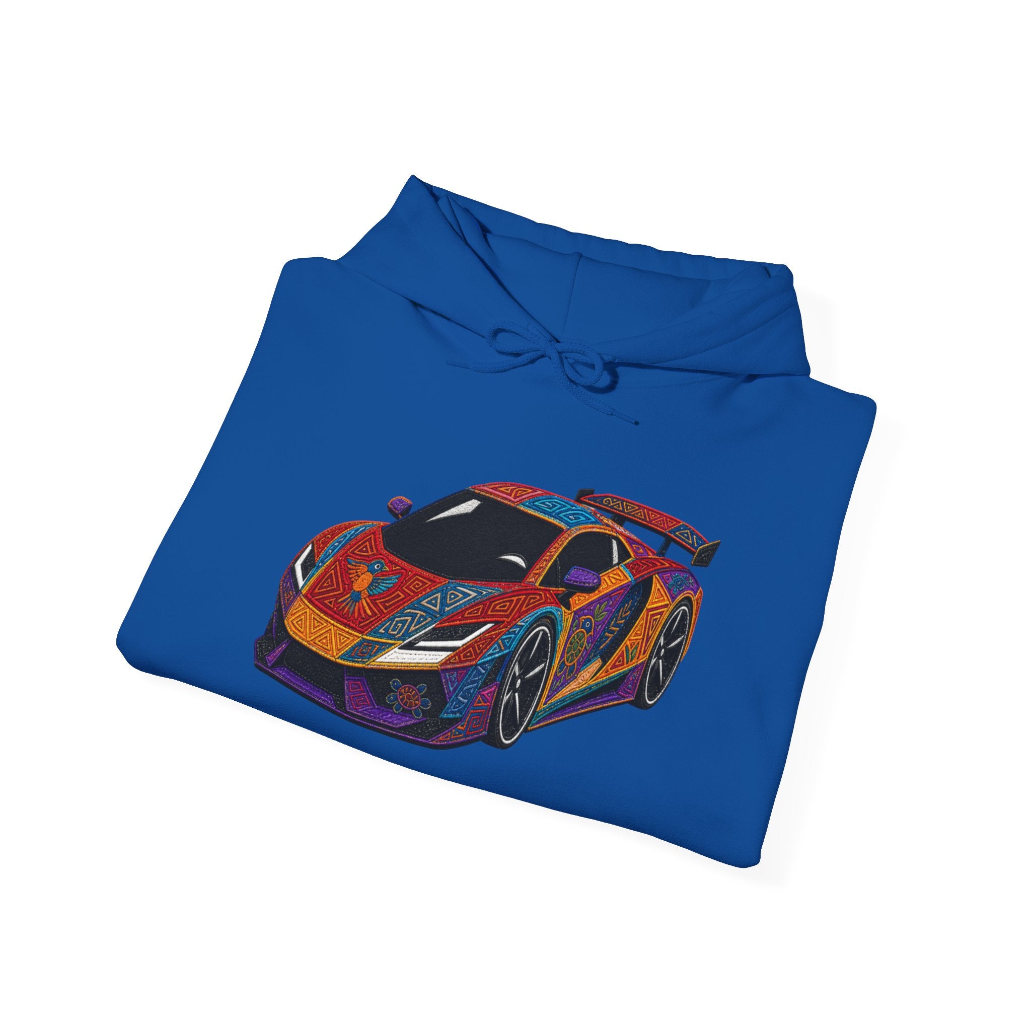 Racing Supercar Hoodie - Vibrant Retro Sports Car Graphic