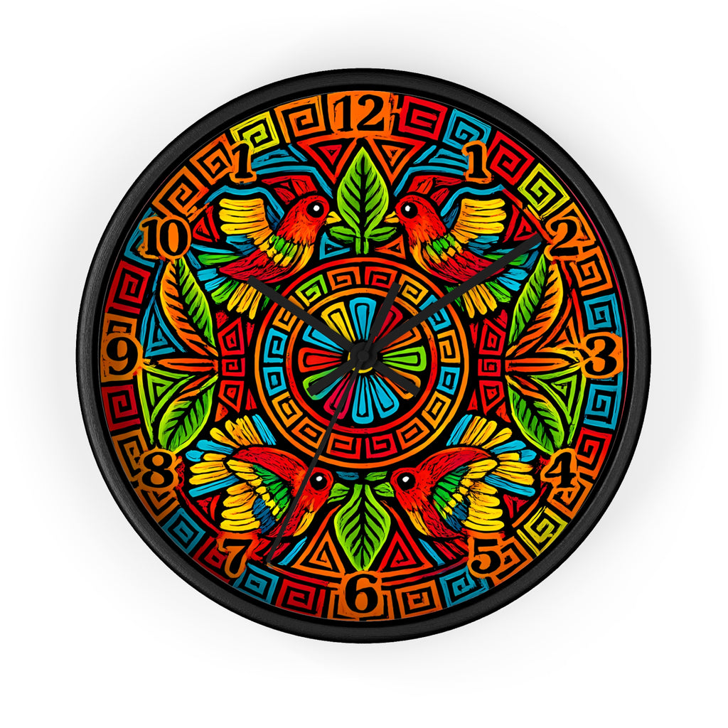 Copy of Colorful Hummingbird Mandala Wall Clock — Vibrant Tropical Decorative Clock