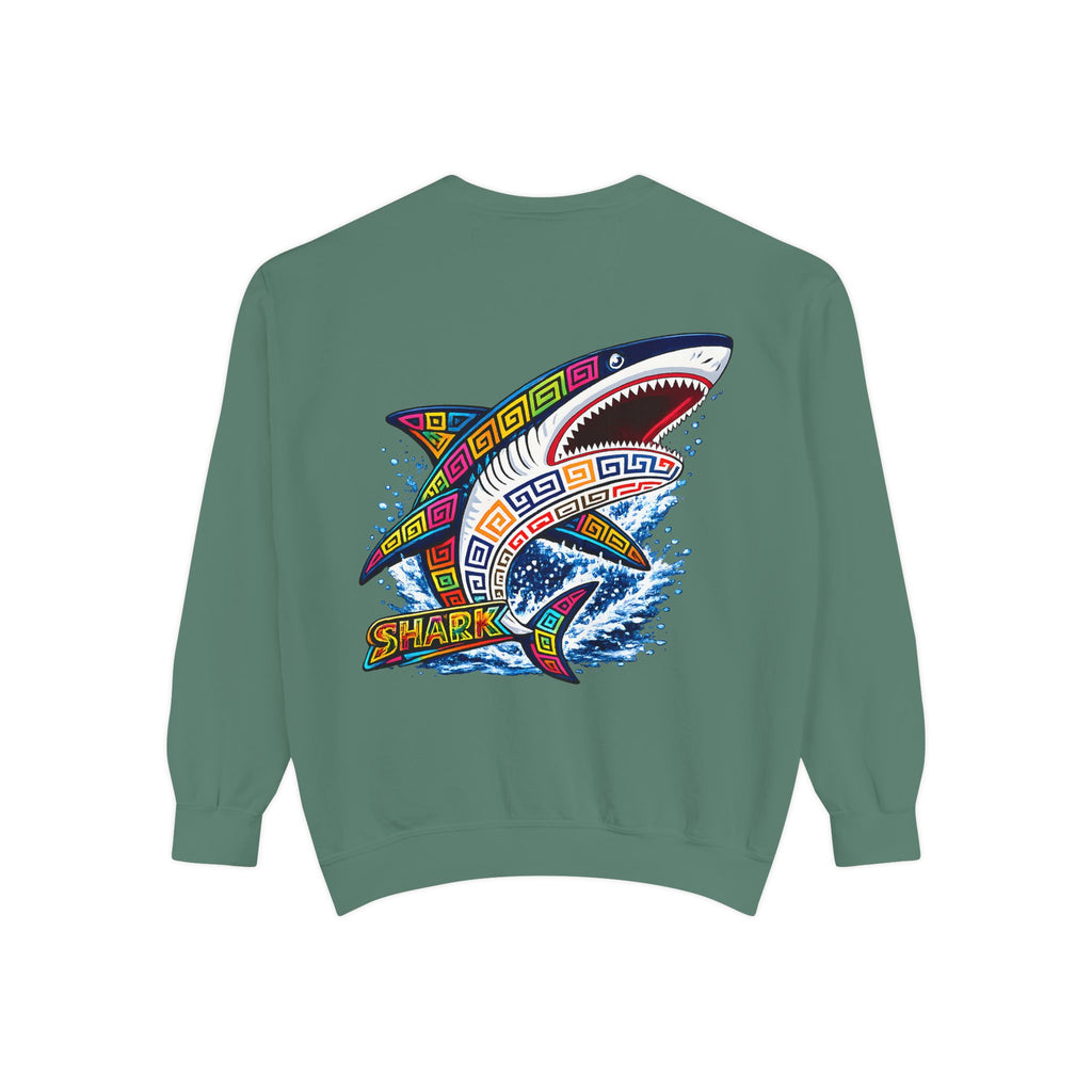 Colorful Tribal Shark Sweatshirt
