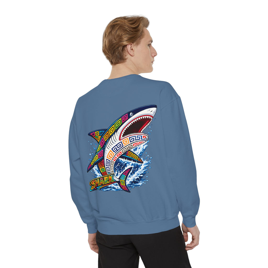Colorful Tribal Shark Sweatshirt