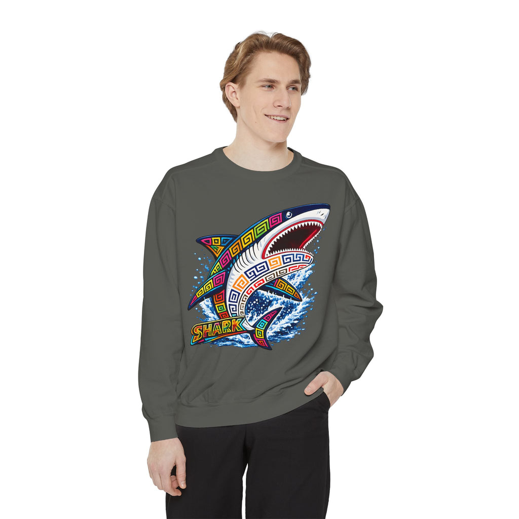 Colorful Tribal Shark Sweatshirt