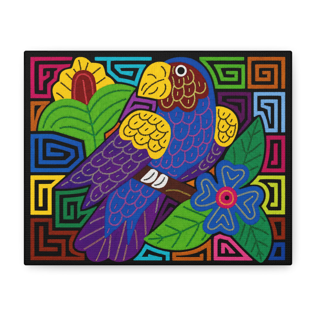 Colorful Parrot Canvas Art — Vibrant Tropical Bird Wall Décor (Matte Stretched)