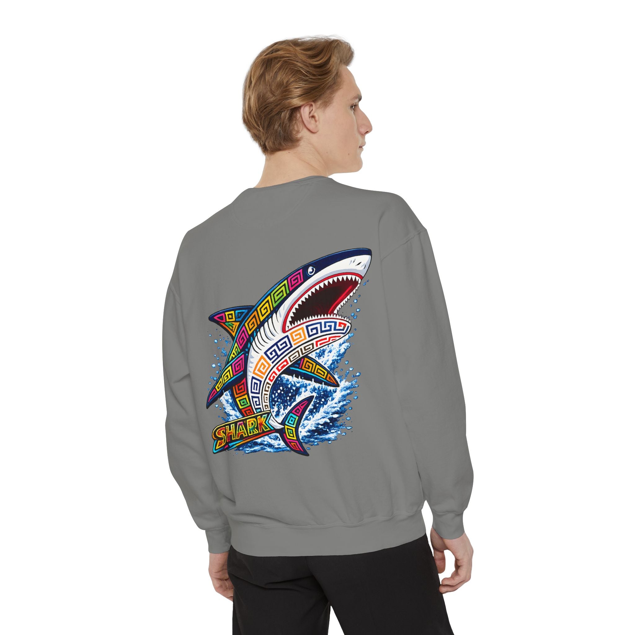 Colorful Tribal Shark Sweatshirt