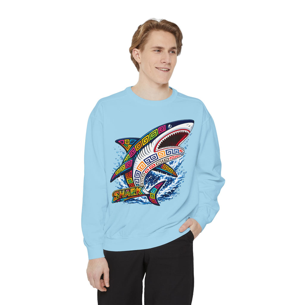 Colorful Tribal Shark Sweatshirt