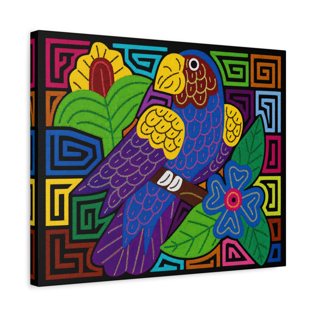 Colorful Parrot Canvas Art — Vibrant Tropical Bird Wall Décor (Matte Stretched)