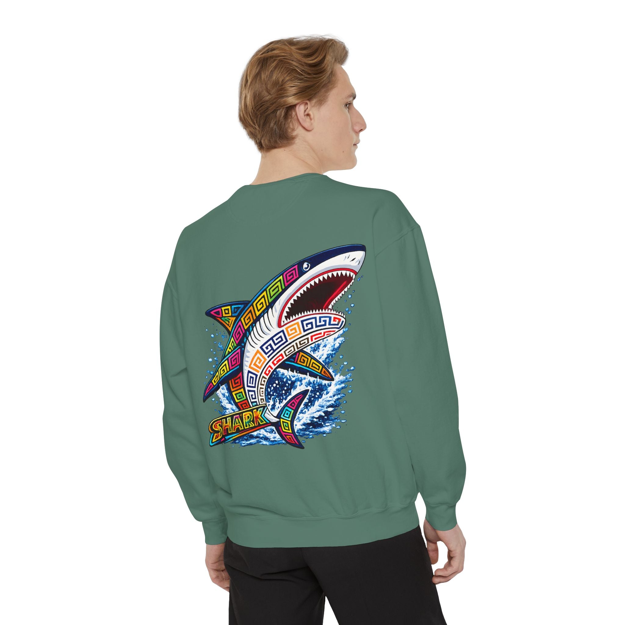 Colorful Tribal Shark Sweatshirt