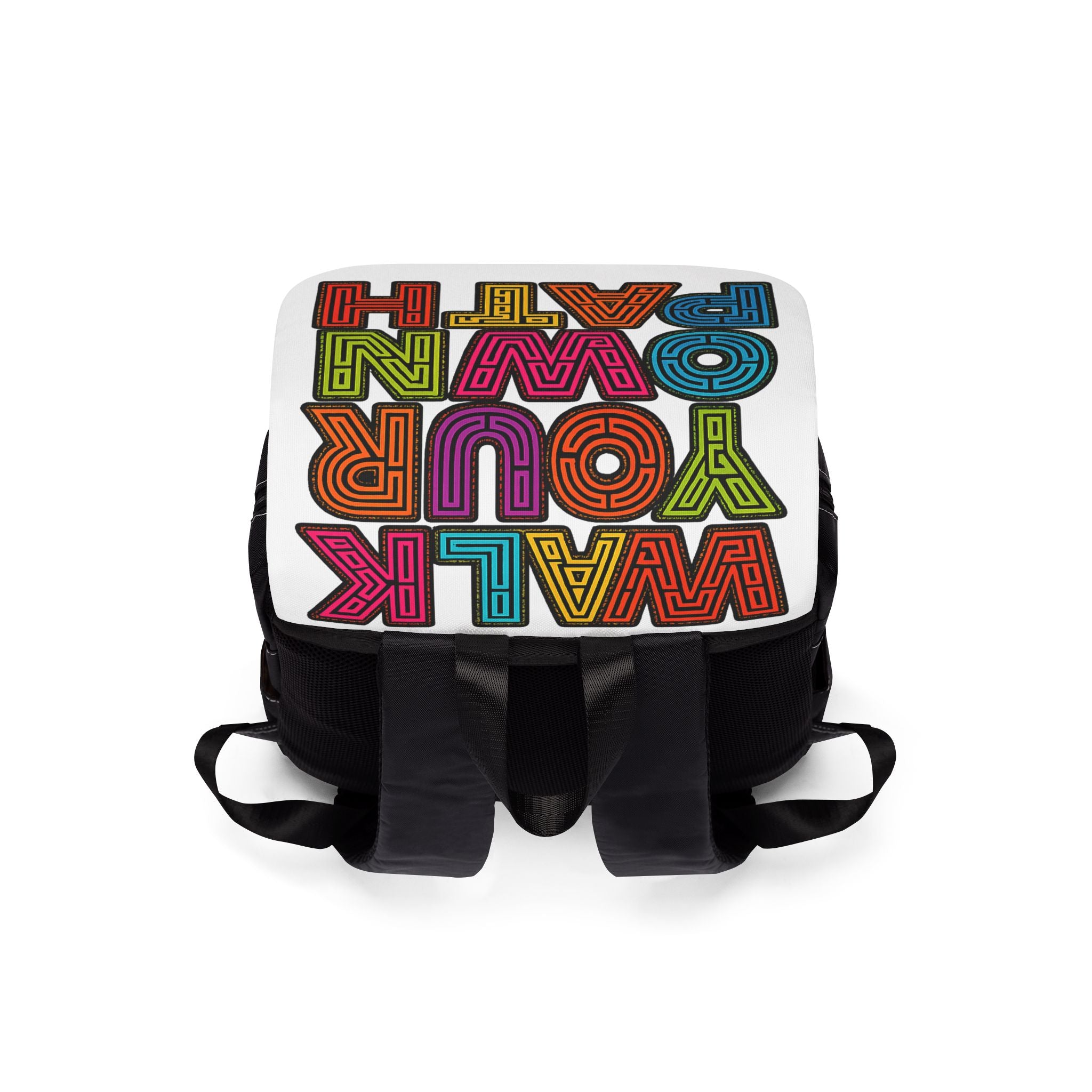 'Your Own Path' Casual Shoulder Backpack – Colorful Inspirational Daypack