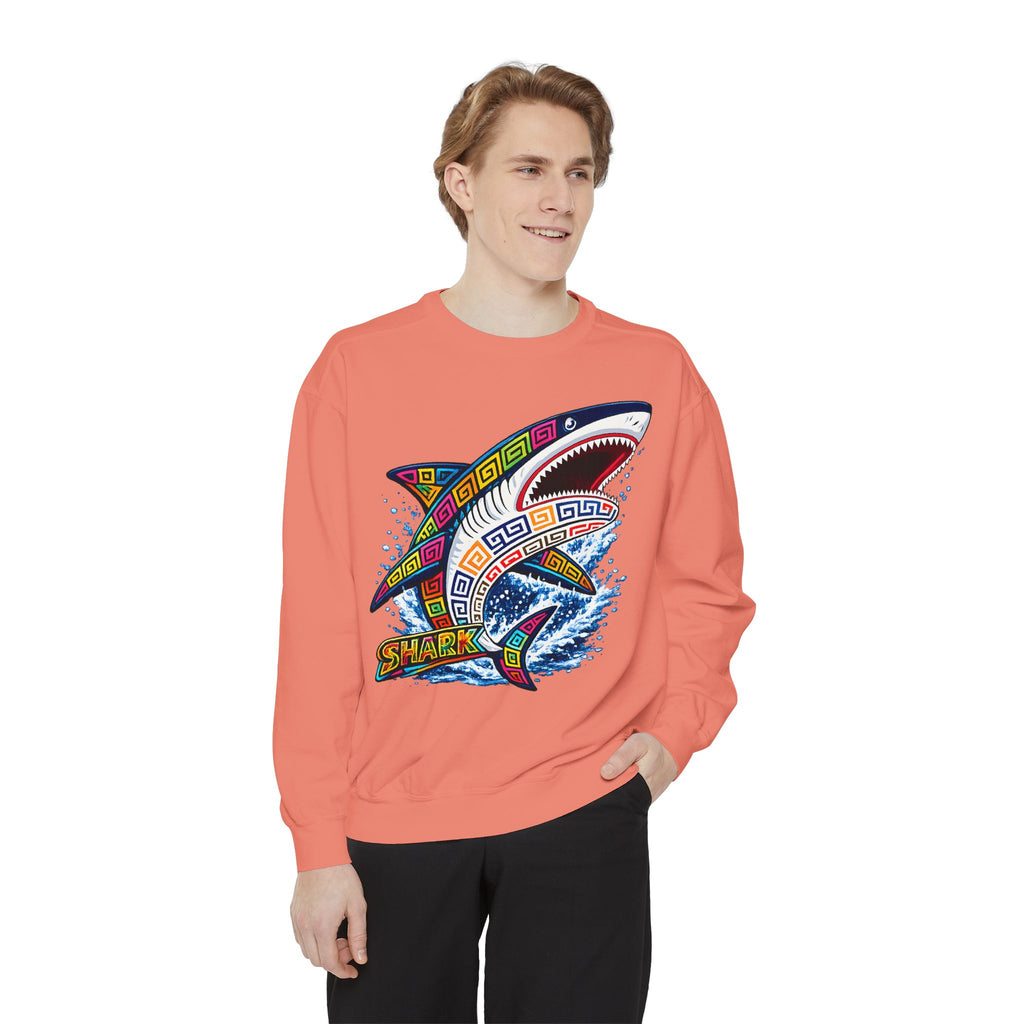 Colorful Tribal Shark Sweatshirt
