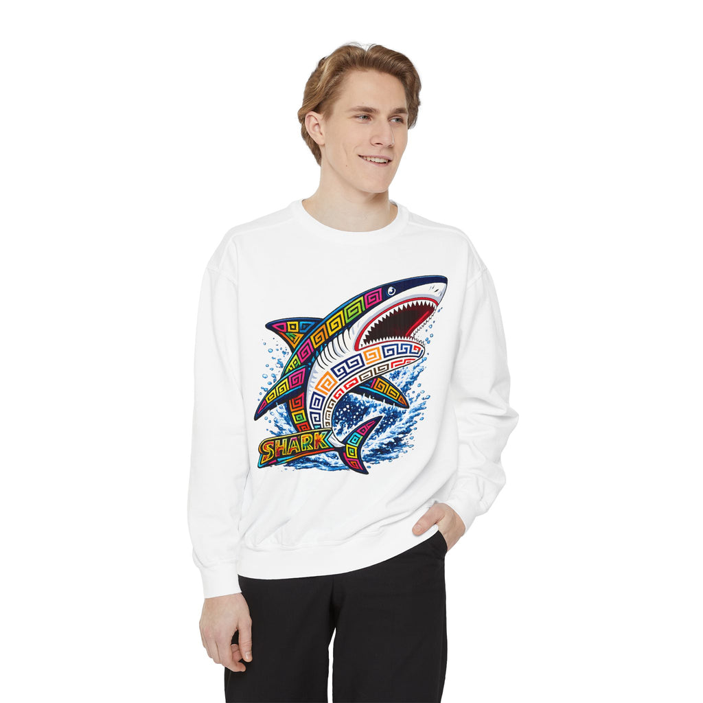 Colorful Tribal Shark Sweatshirt