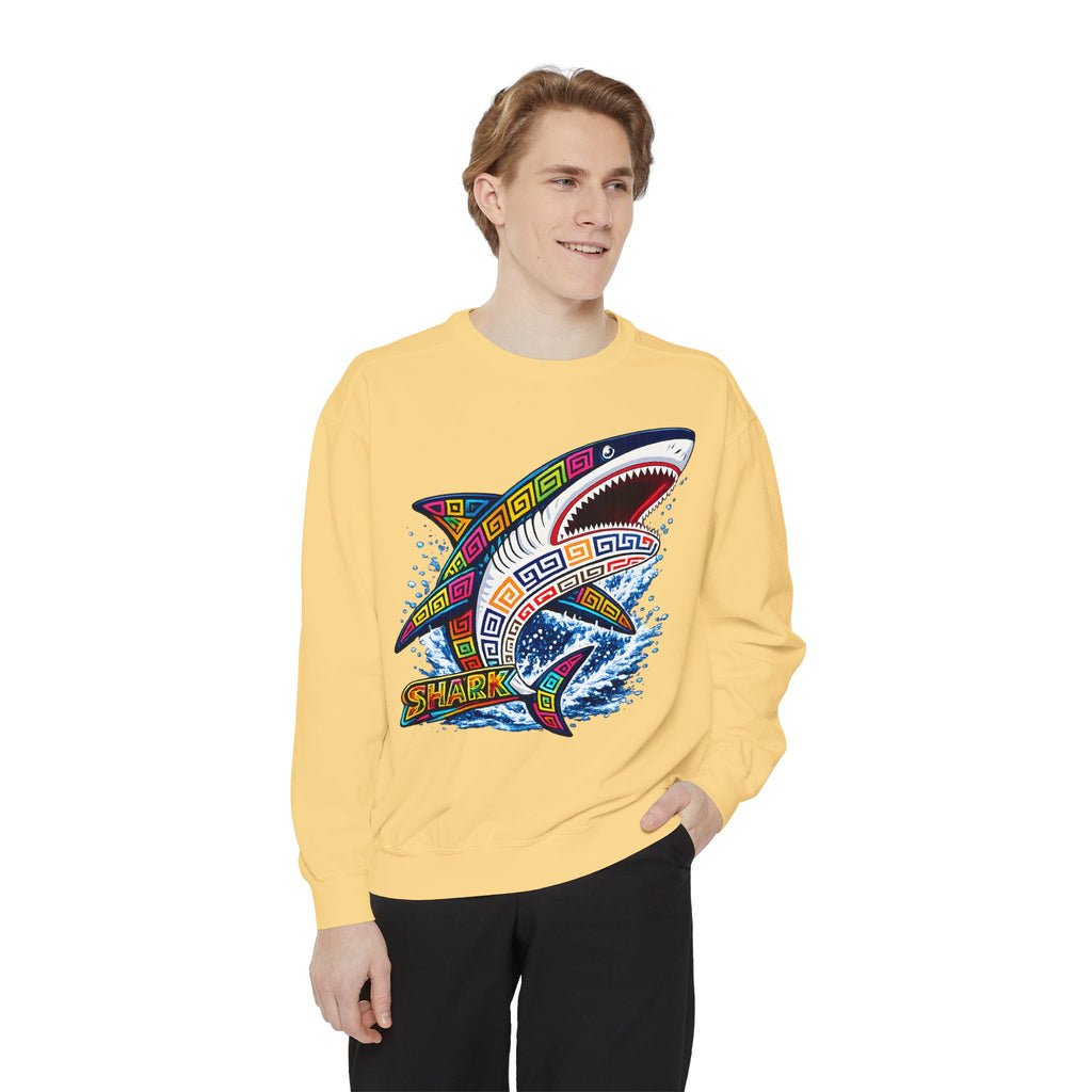 Colorful Tribal Shark Sweatshirt