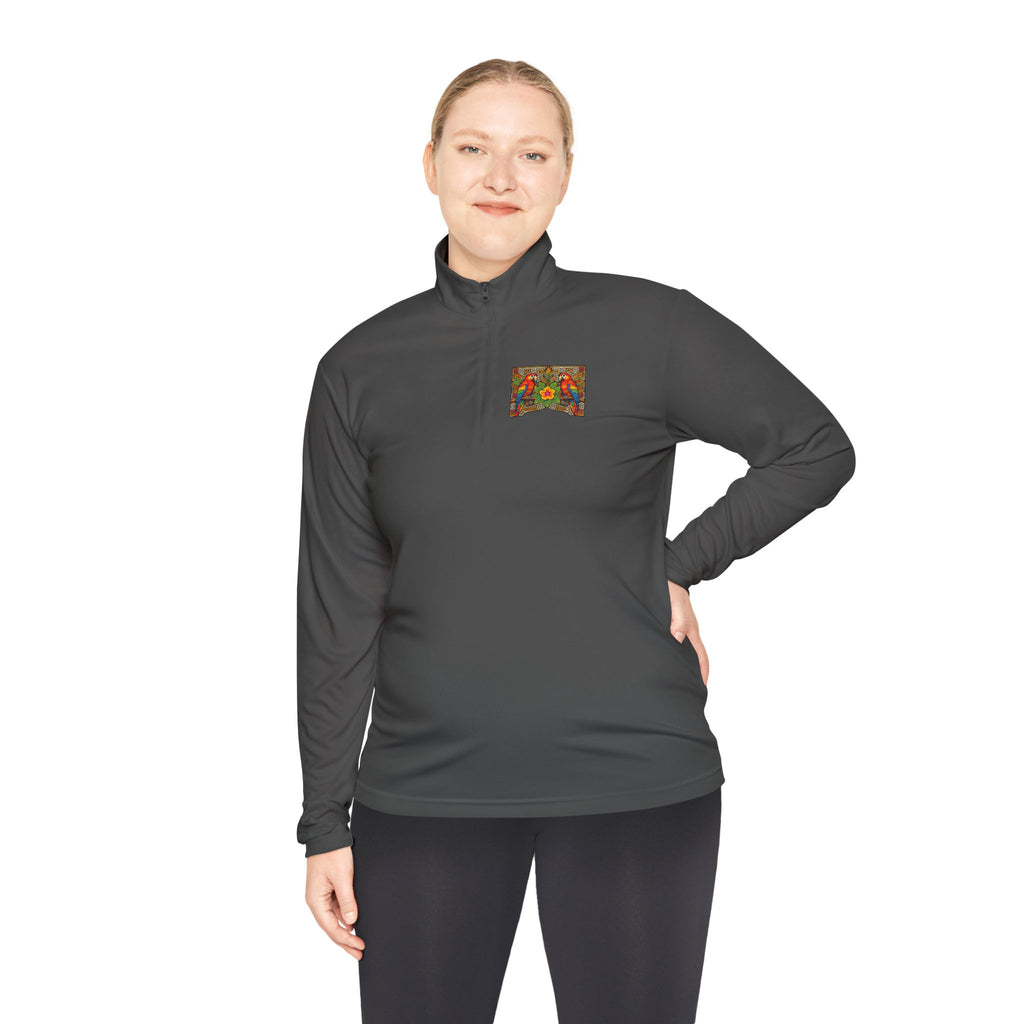 Autumn Poppies Quarter-Zip Pullover