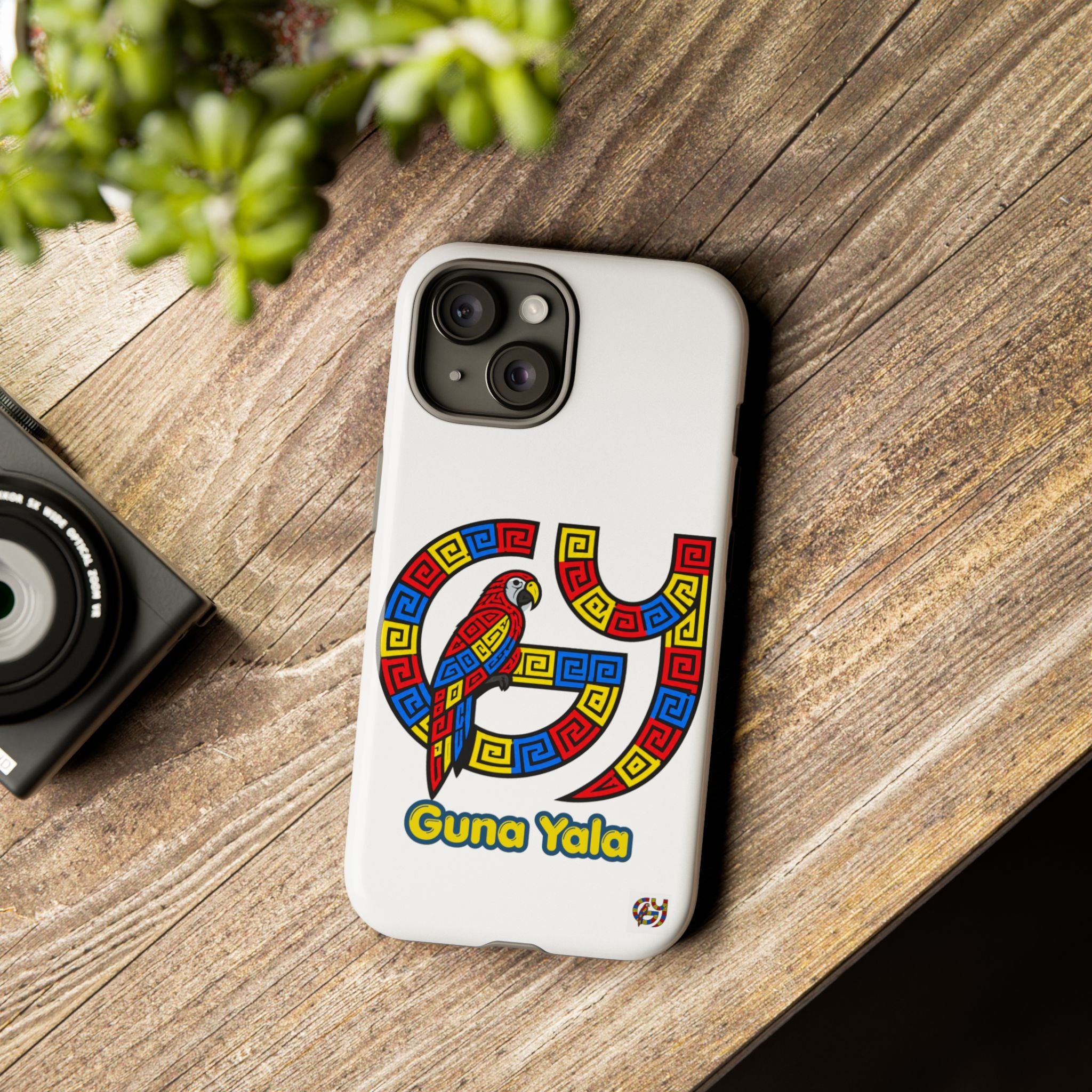 Guna Yala Parrot Phone Case — Colorful Indigenous Geometric Design