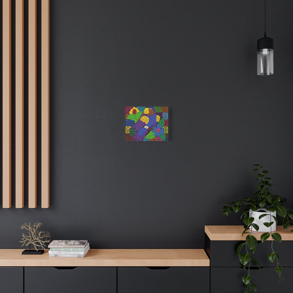 Colorful Parrot Canvas Art — Vibrant Tropical Bird Wall Décor (Matte Stretched)