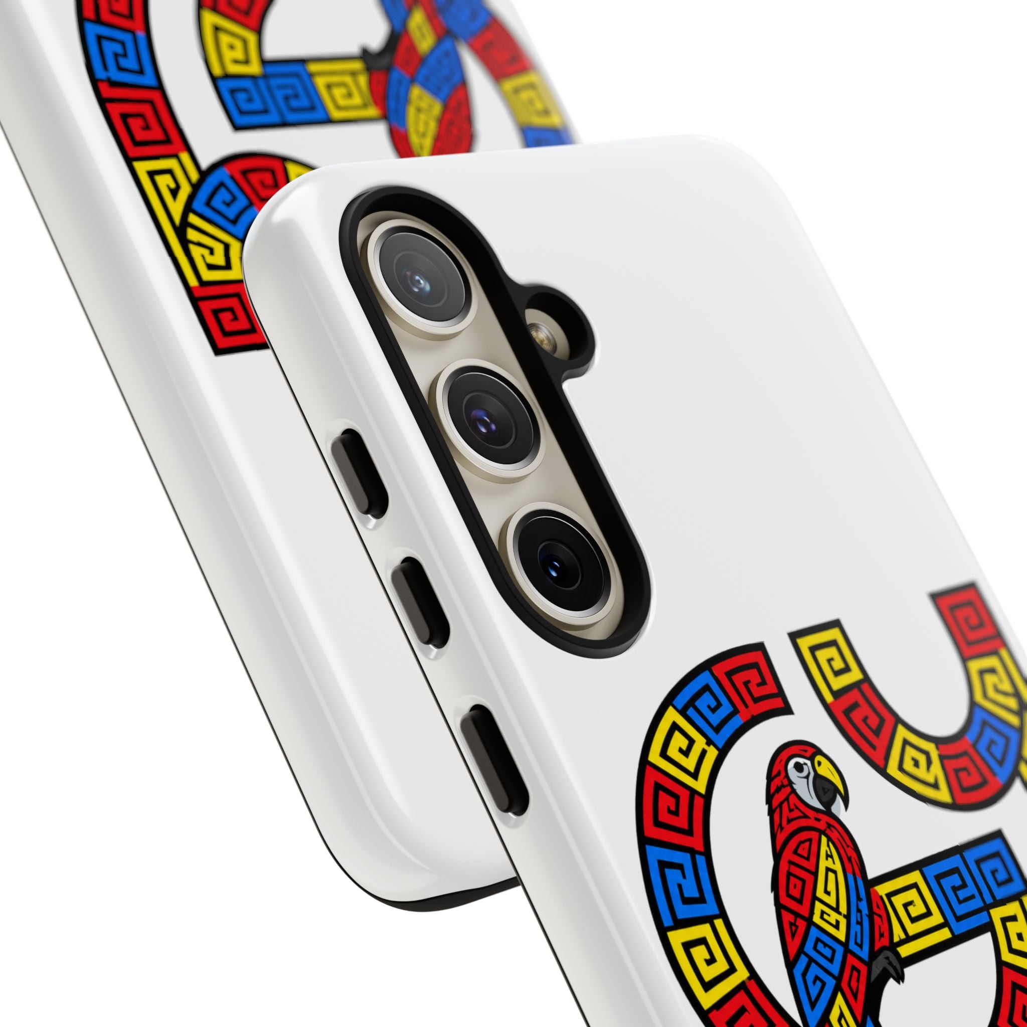 Guna Yala Parrot Phone Case — Colorful Indigenous Geometric Design