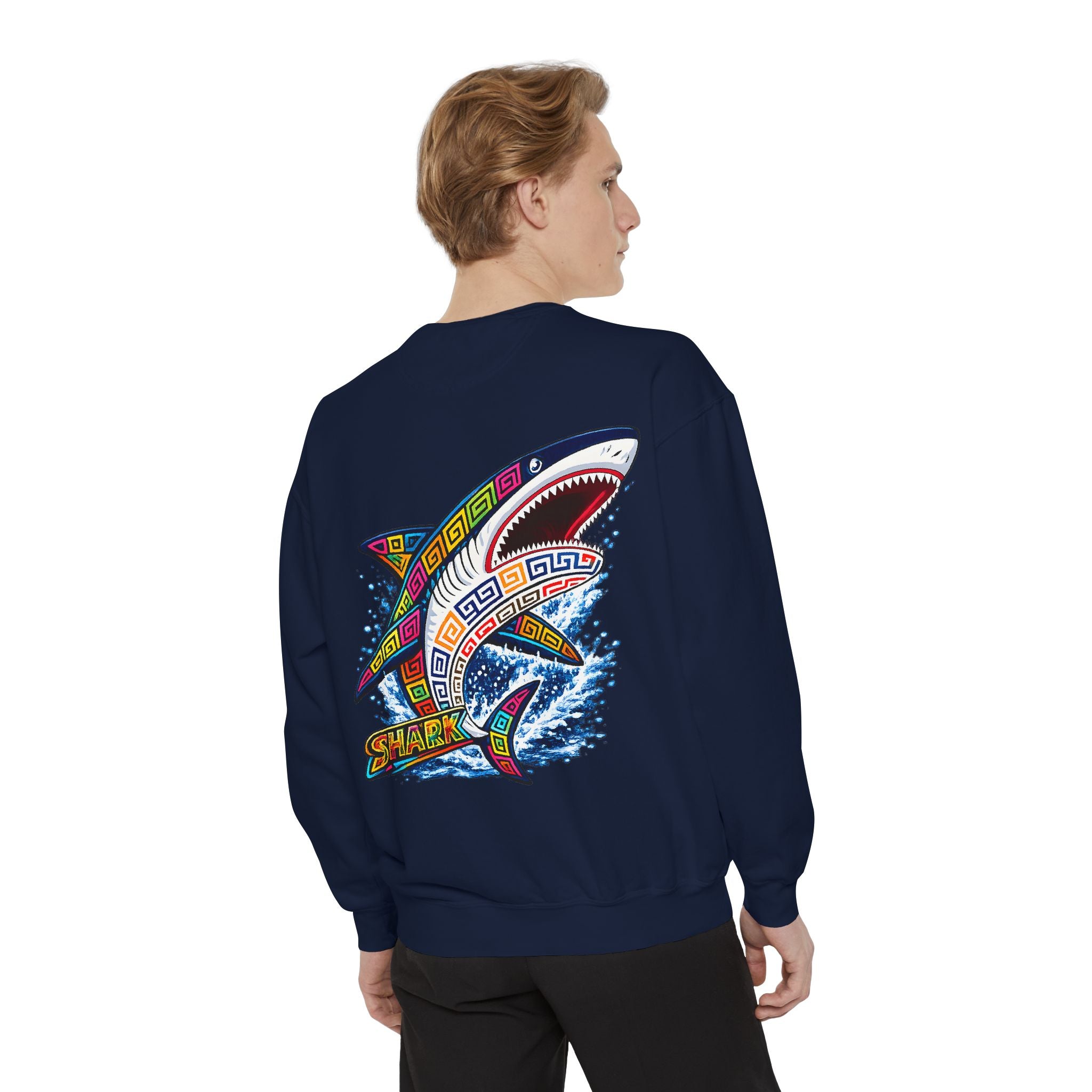 Colorful Tribal Shark Sweatshirt