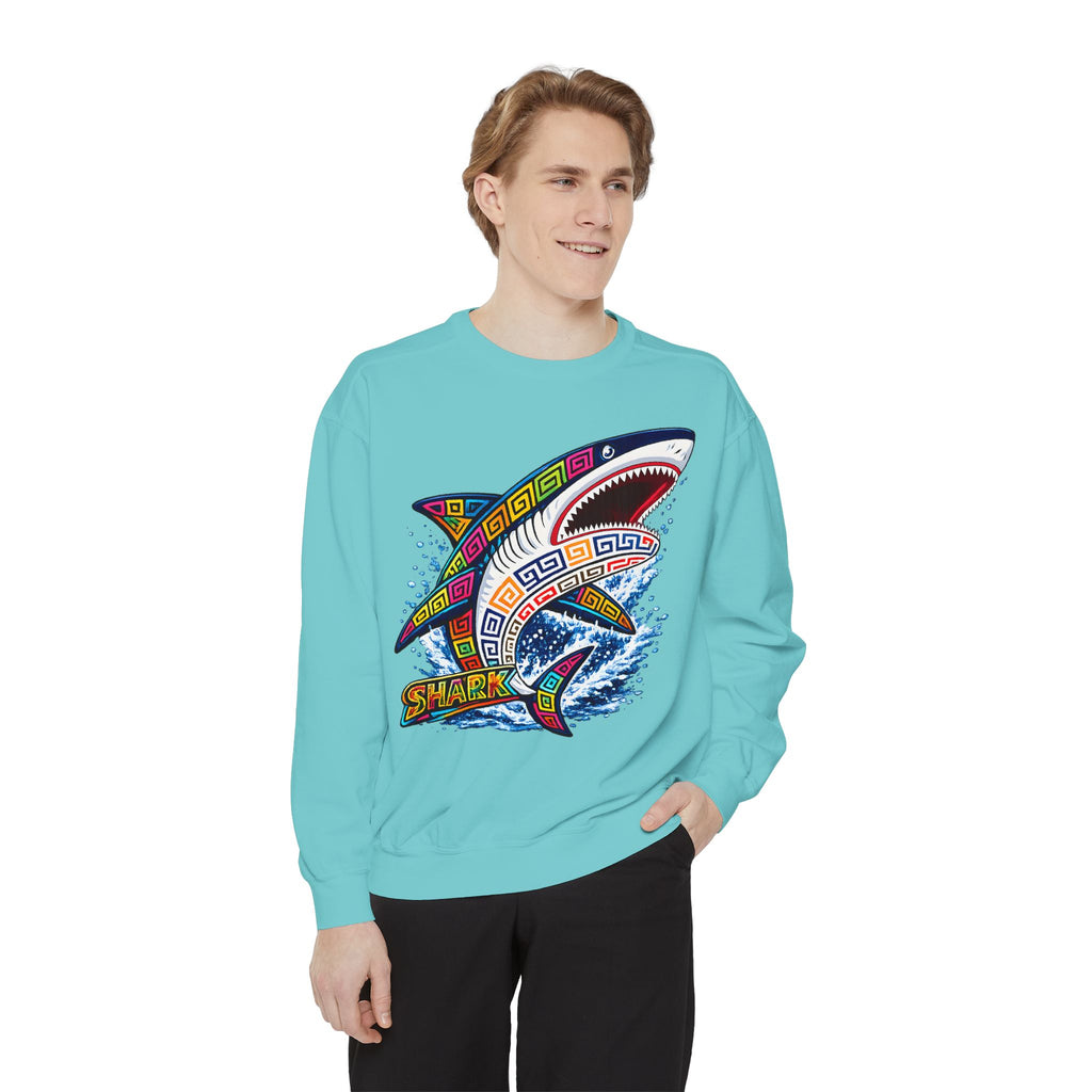 Colorful Tribal Shark Sweatshirt