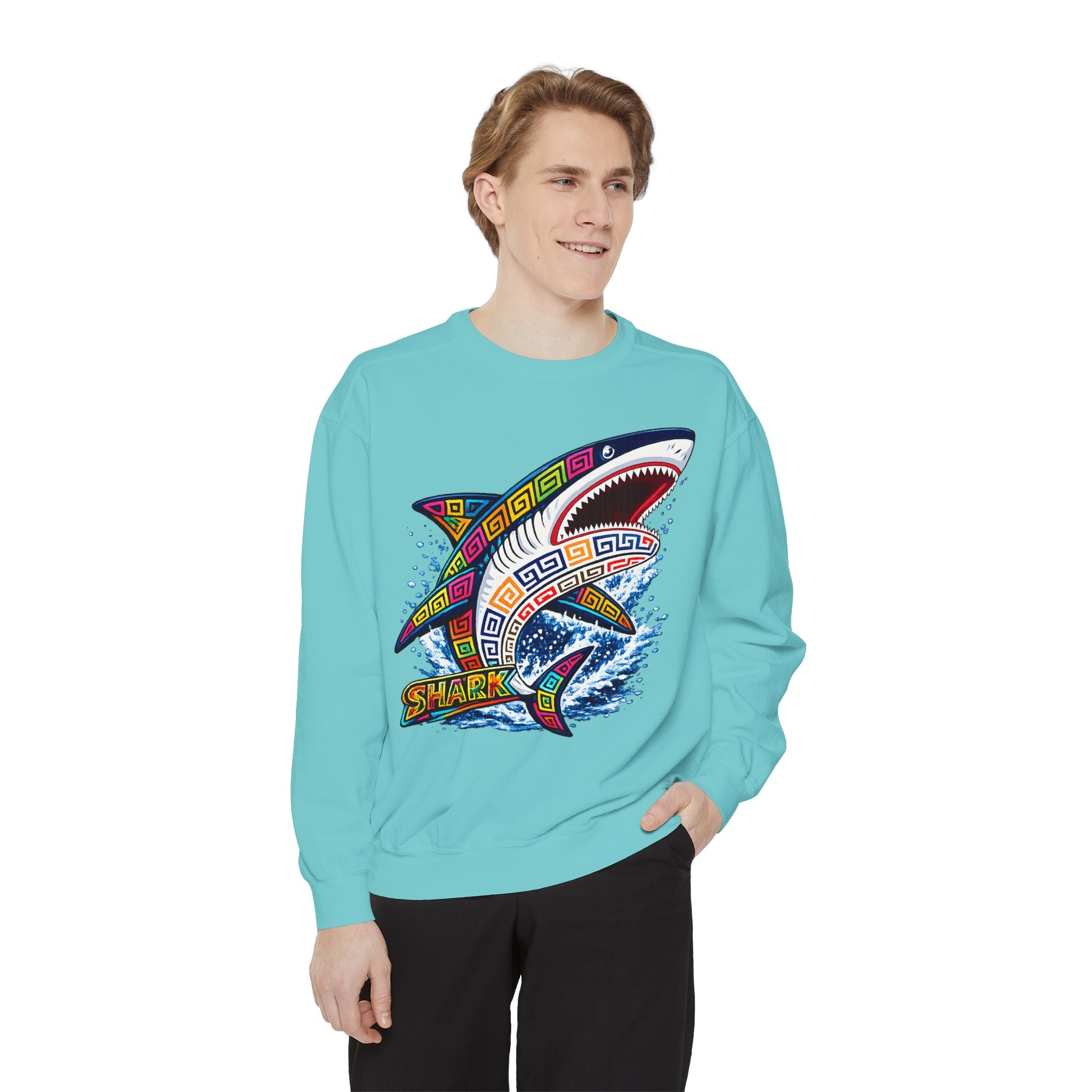 Colorful Tribal Shark Sweatshirt