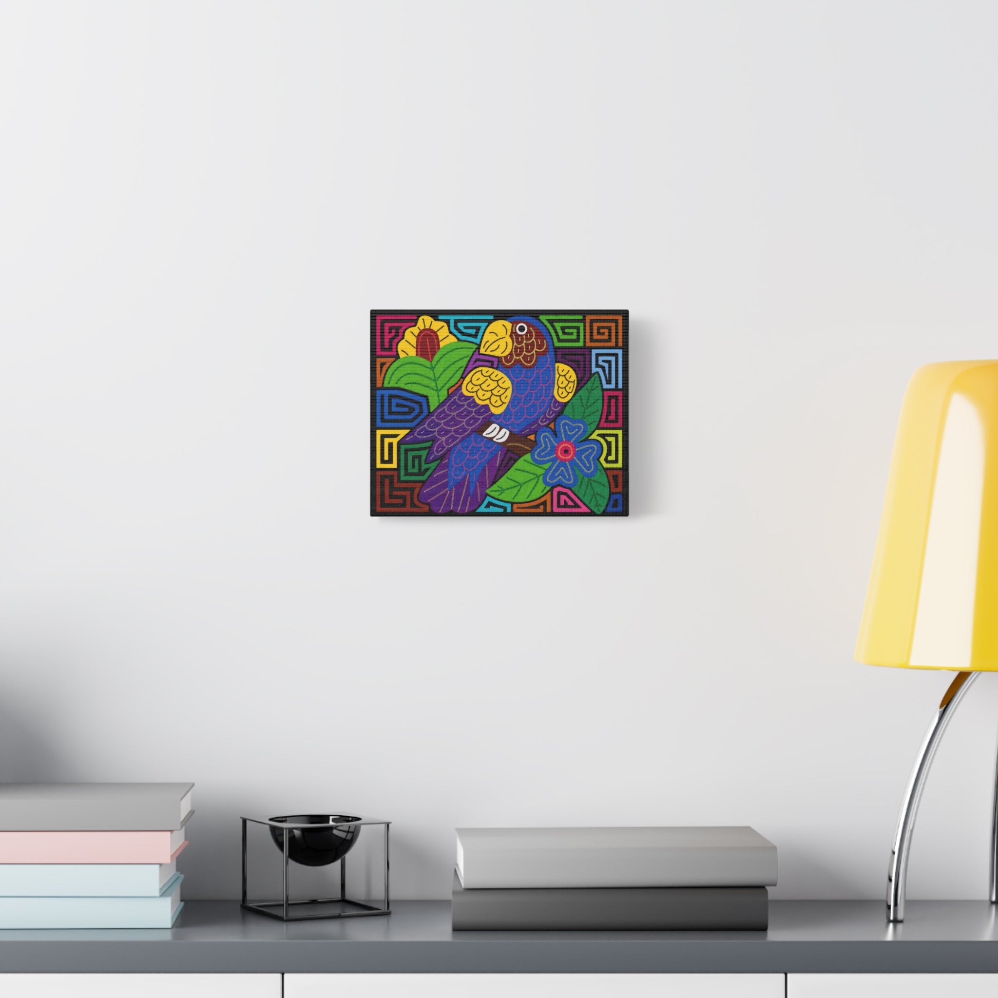 Colorful Parrot Canvas Art — Vibrant Tropical Bird Wall Décor (Matte Stretched)