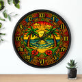 Colorful Hummingbird Mandala Wall Clock — Vibrant Tropical Decorative Clock