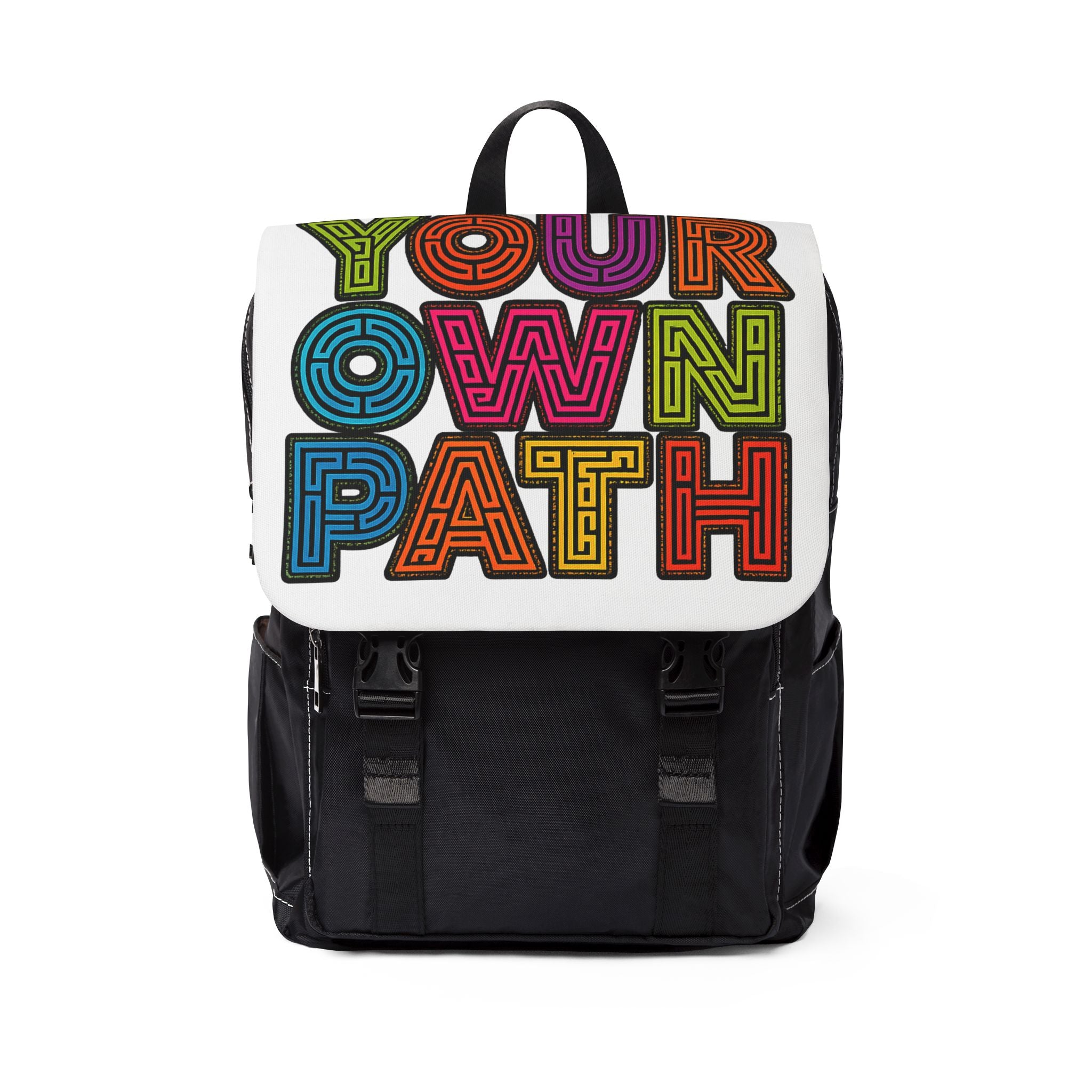 'Your Own Path' Casual Shoulder Backpack – Colorful Inspirational Daypack