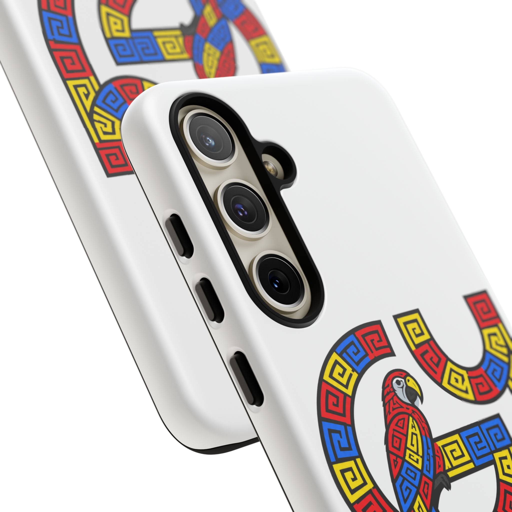 Guna Yala Parrot Phone Case — Colorful Indigenous Geometric Design