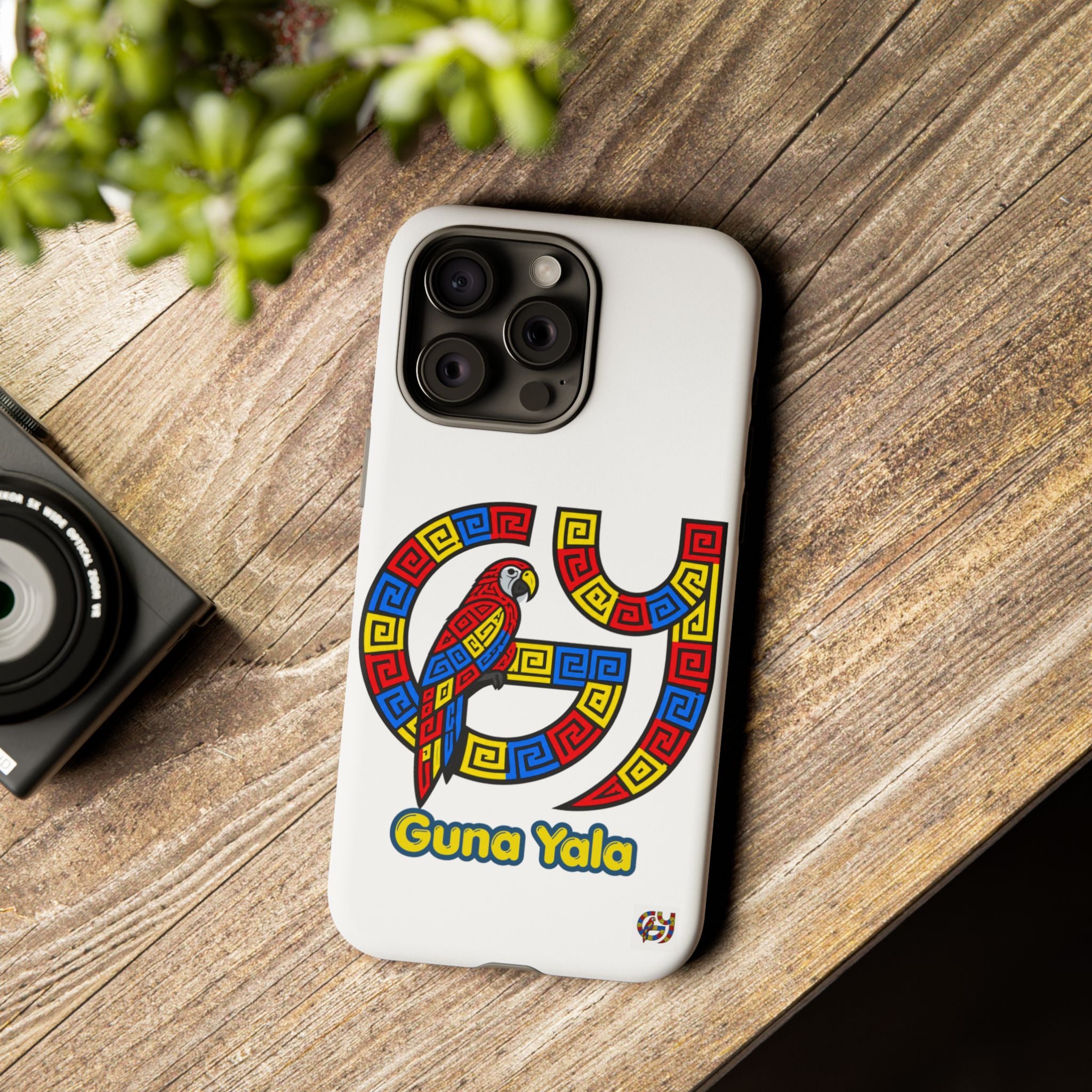 Guna Yala Parrot Phone Case — Colorful Indigenous Geometric Design