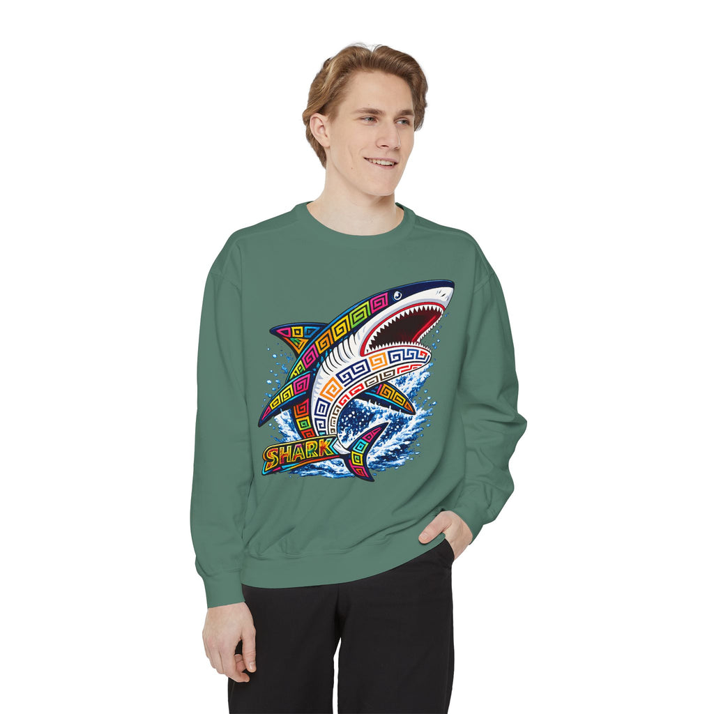 Colorful Tribal Shark Sweatshirt