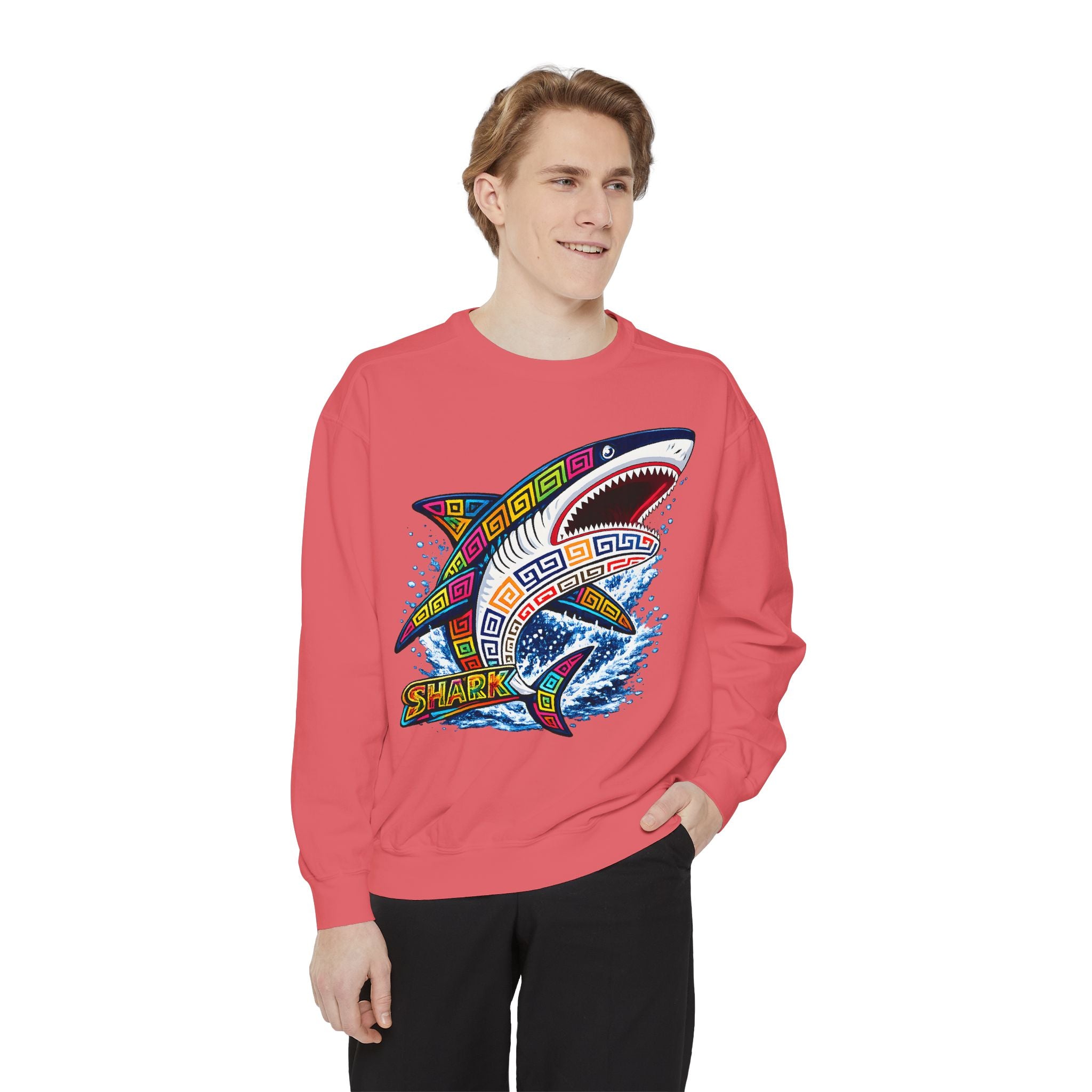 Colorful Tribal Shark Sweatshirt