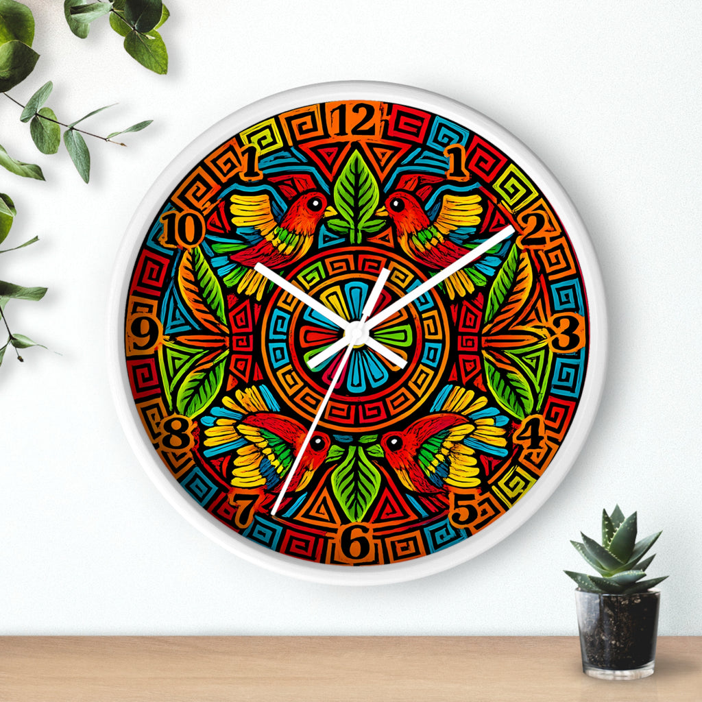Copy of Colorful Hummingbird Mandala Wall Clock — Vibrant Tropical Decorative Clock
