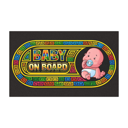 Baby On Board Car Magnet — Colorful Neon Baby Safety Sign for Vehicles