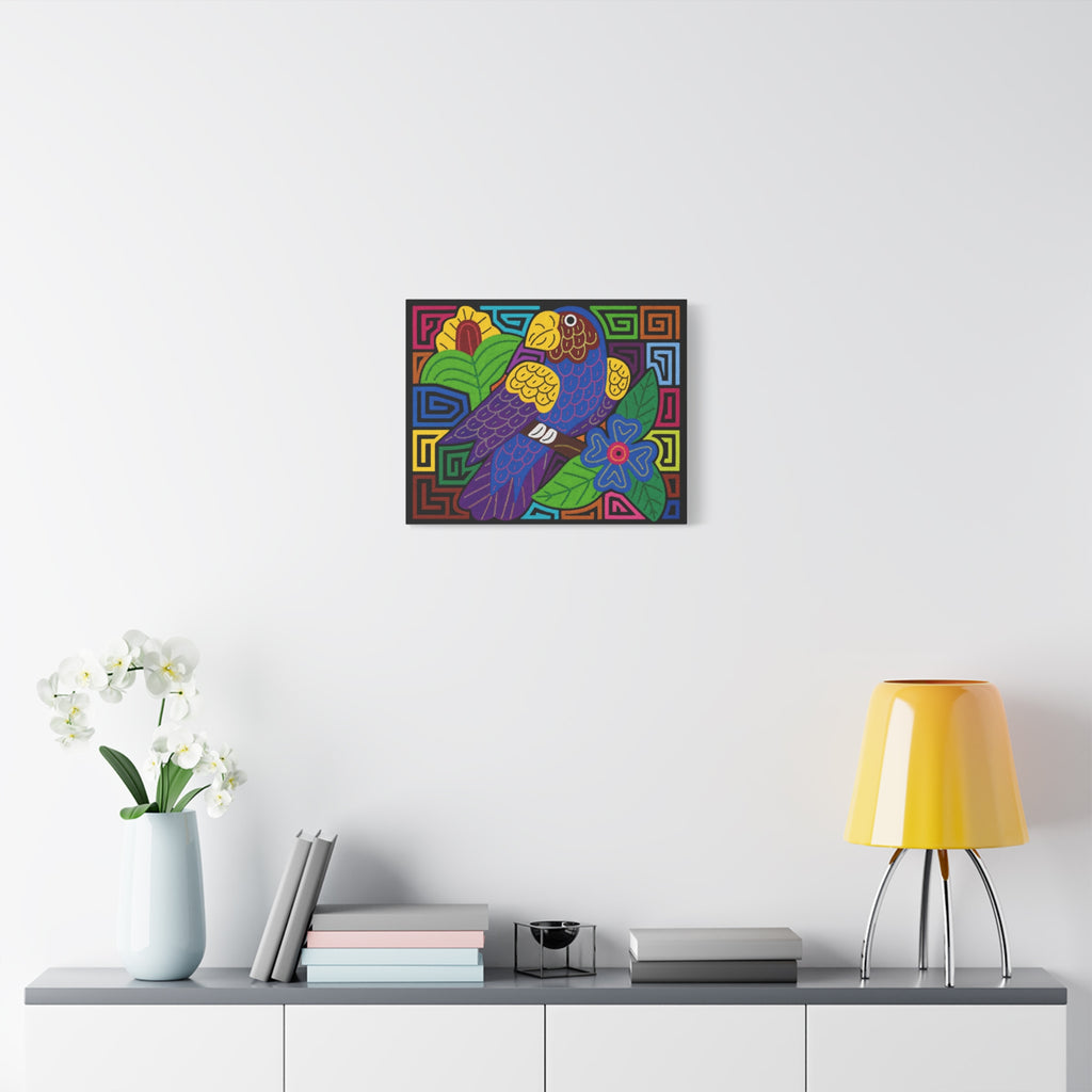 Colorful Parrot Canvas Art — Vibrant Tropical Bird Wall Décor (Matte Stretched)