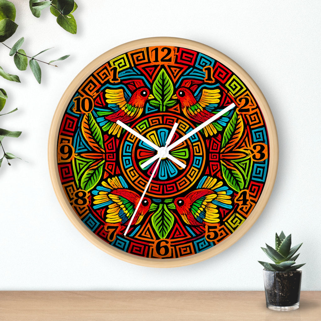 Copy of Colorful Hummingbird Mandala Wall Clock — Vibrant Tropical Decorative Clock